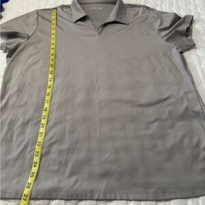 Gray Polo Shirt Classic Knit Casual